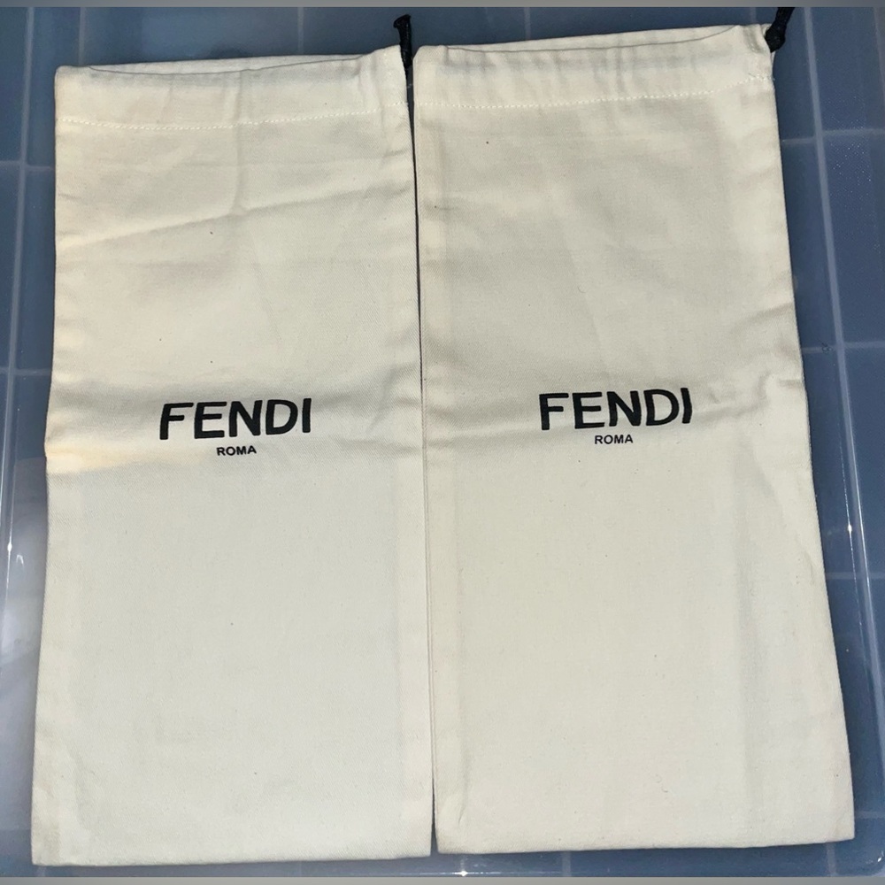 FENDI DUST BAGS 2 PROTECT STORAGE BAGS NEW WALLET MINI PURSE SHOES SCARF